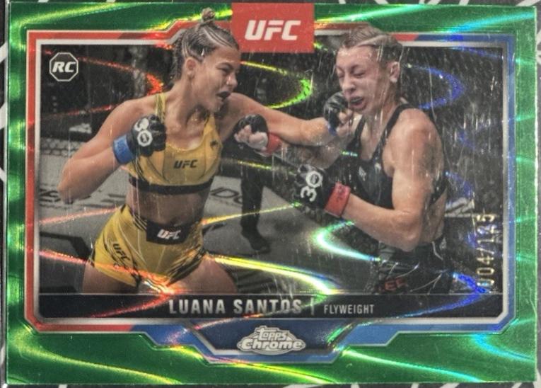 Luana Santos 2025 Topps Chrome UFC Base #103 Green Refractor