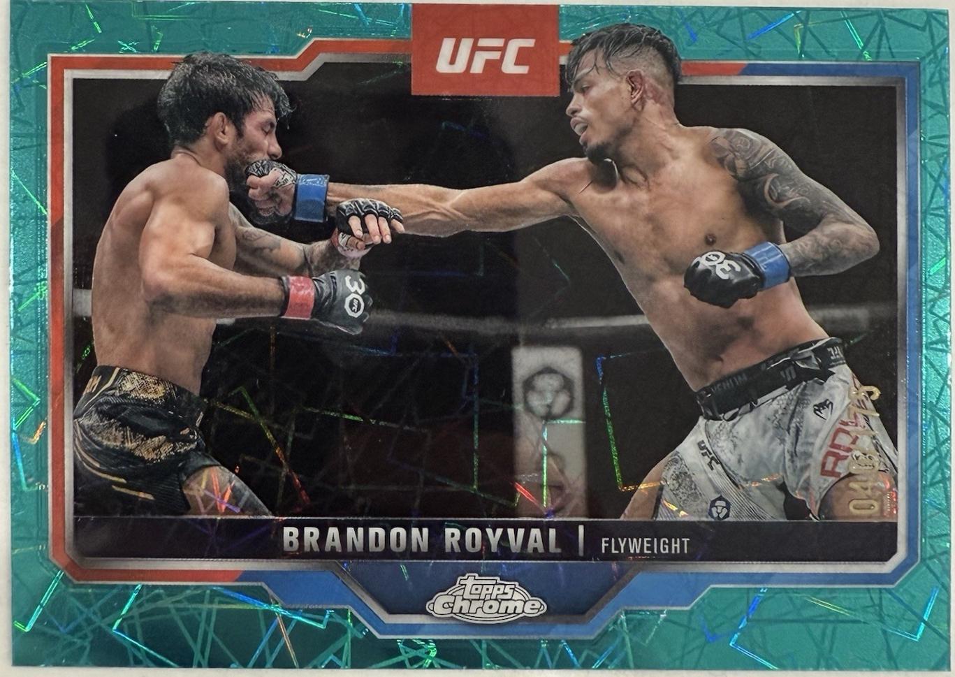 Brandon Royval 2025 Topps Chrome UFC Base #152 Teal Lazer Refractor