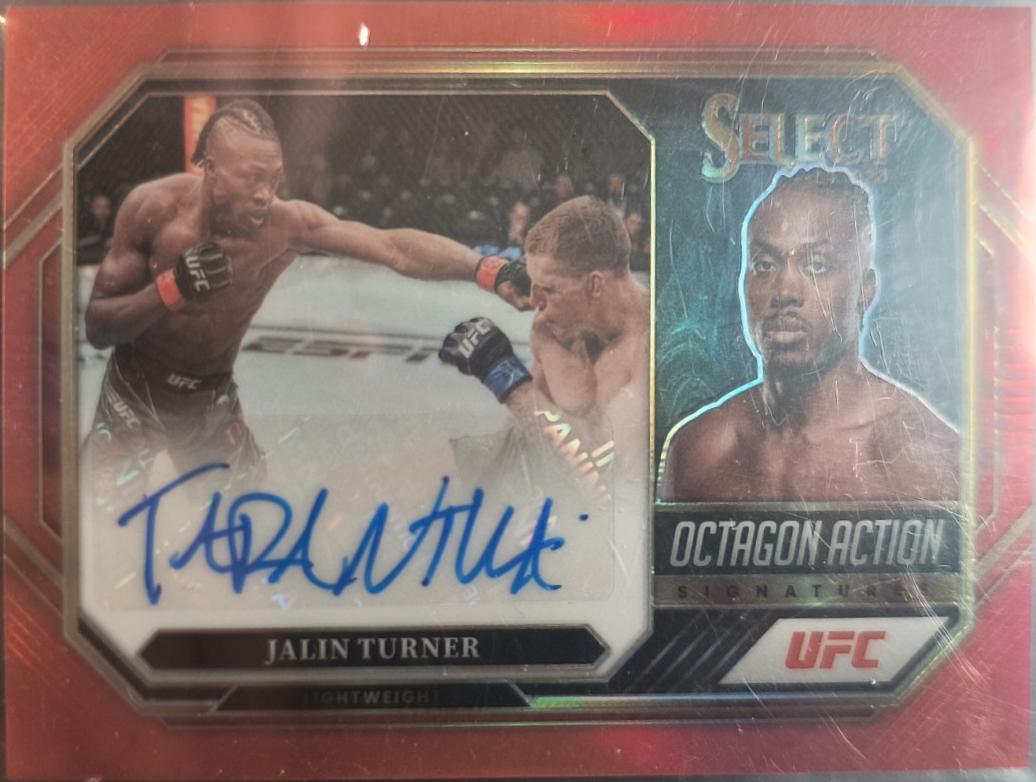 Jalin Turner 2023 Panini Select UFC Octagon Action Signatures #36 Red