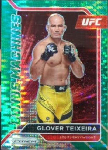 Glover Teixeira 2022 Panini Prizm UFC Bonus Machines #13 Green Pulsar