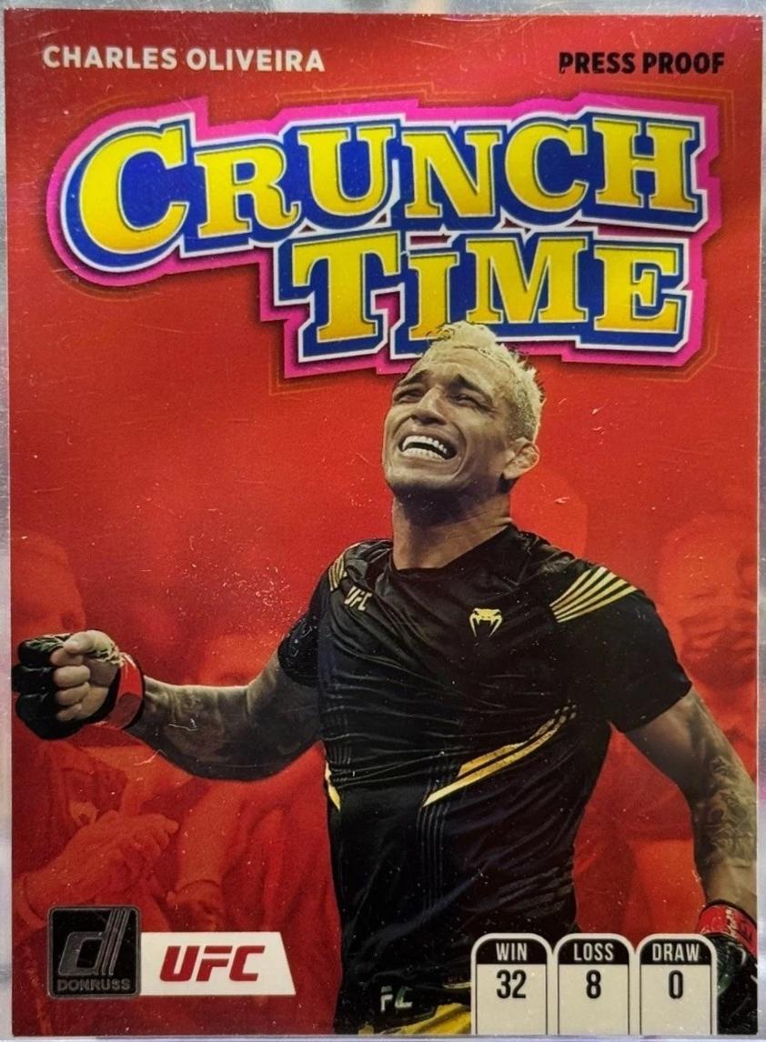Charles Oliveira 2022 Panini Donruss UFC Crunch Time #9 Press Proof Pink