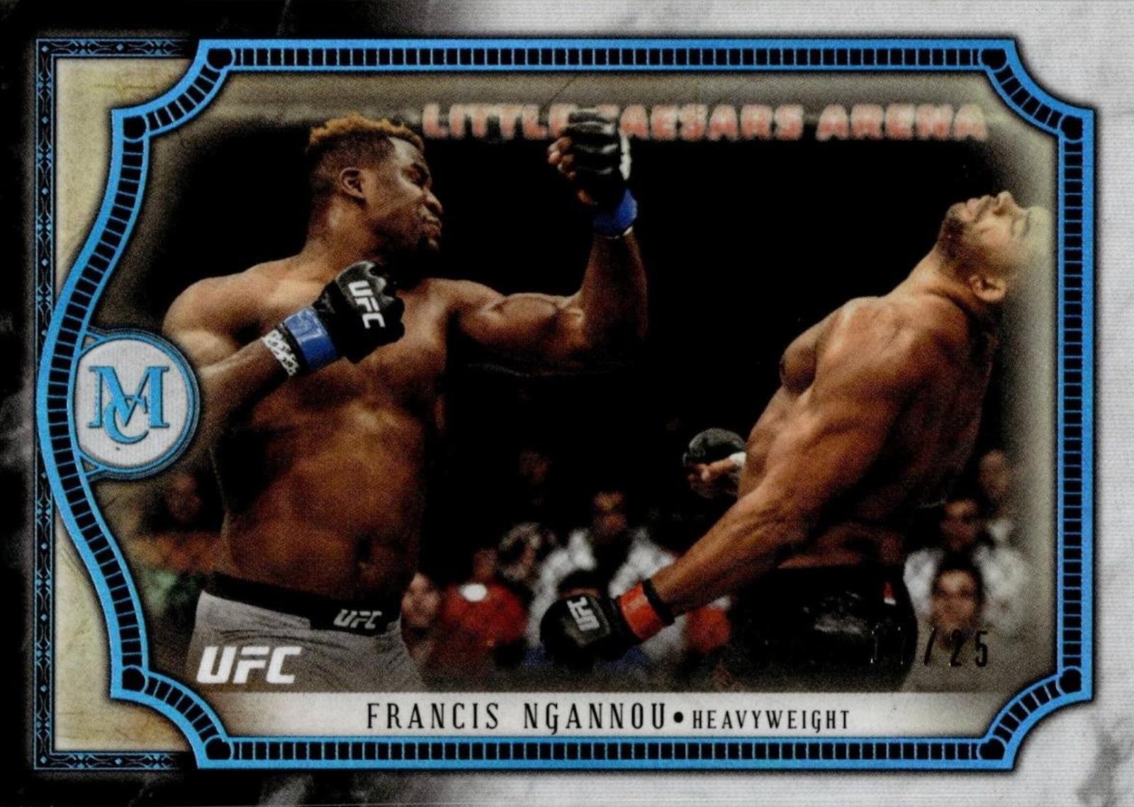 Francis Ngannou 2018 Topps UFC Museum Collection Base #28 Sapphire
