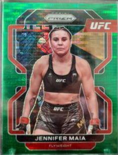 Jennifer Maia 2022 Panini Prizm UFC Base #165 Green Pulsar