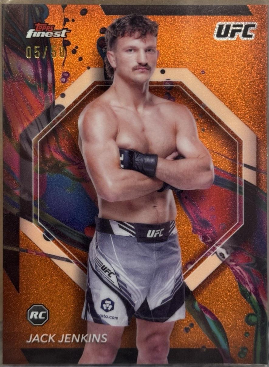 Jack Jenkins 2024 Topps Finest UFC Base Common #83 Gold Refractor