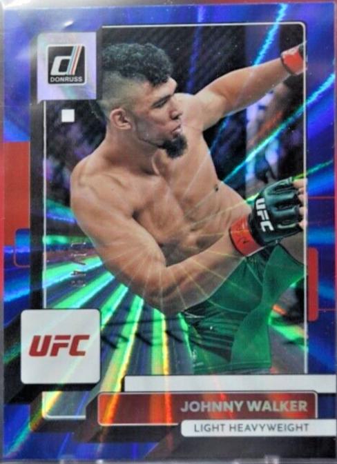 Johnny Walker 2023 Panini Donruss UFC Base #34 Blue Laser