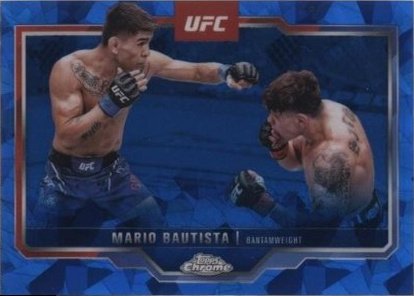 Mario Bautista 2025 Topps Chrome Sapphire UFC Base Sapphire #98 Green Sapphire