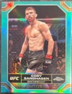 Cory Sandhagen 2024 Topps Chrome UFC Base #50 Aqua Refractor