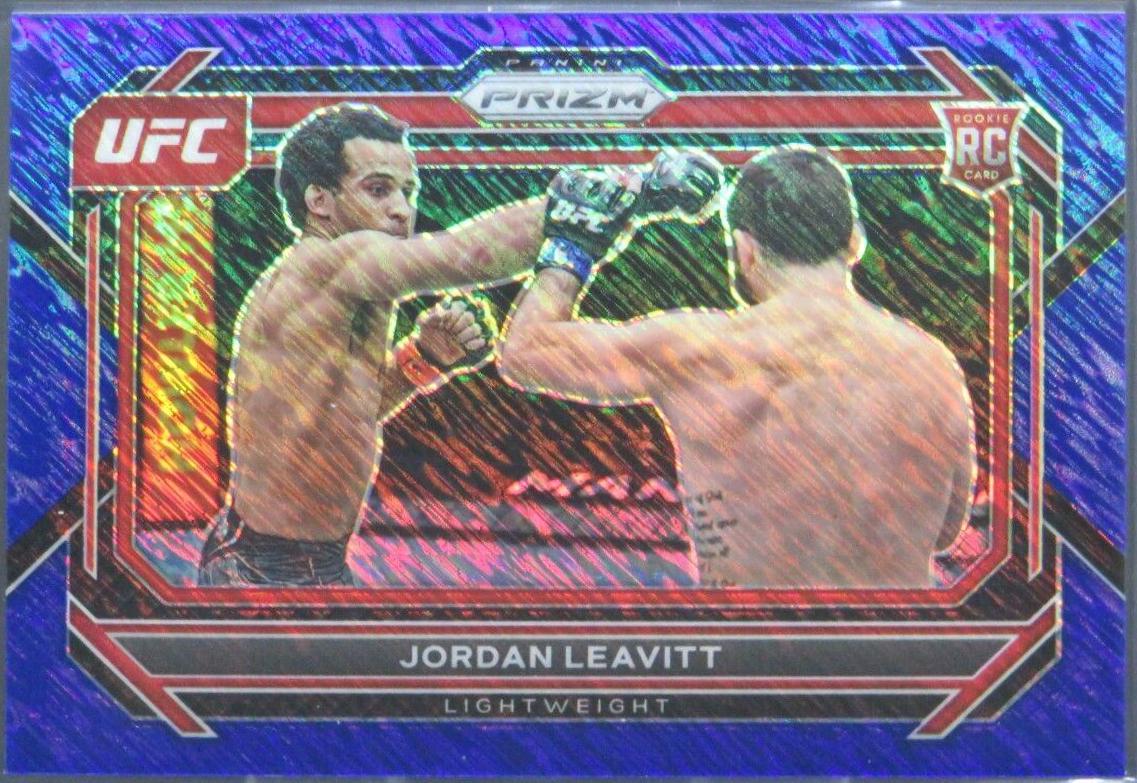 Jordan Leavitt 2023 Panini Prizm UFC Base #84 Blue Shimmer