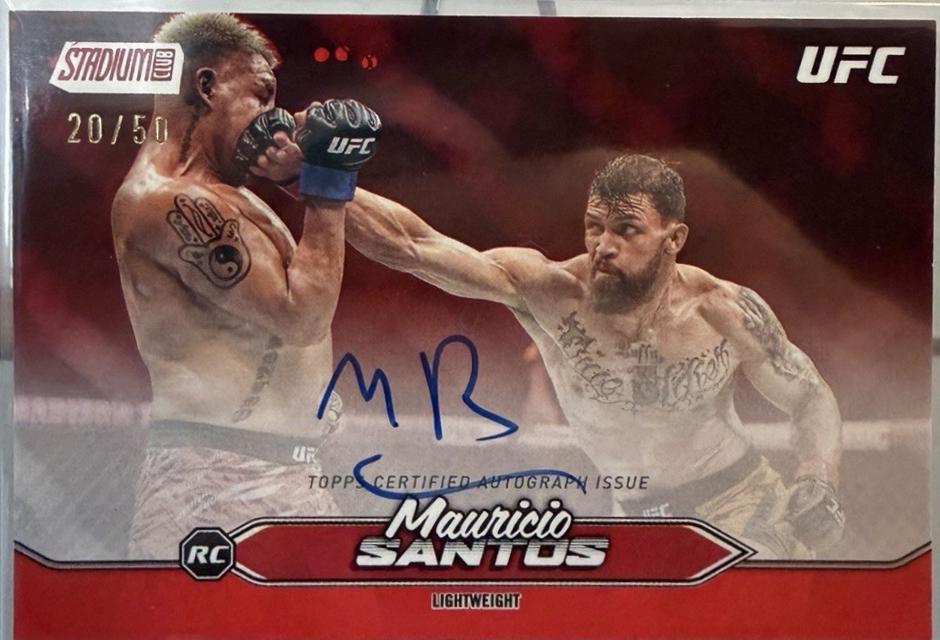 Mauricio Ruffy 2025 Topps Stadium Club UFC Base Autographs #BCA-MRY Red