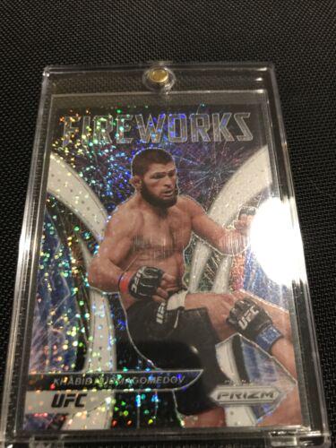 Khabib Nurmagomedov 2022 Panini Prizm UFC Fireworks #5 White Sparkle