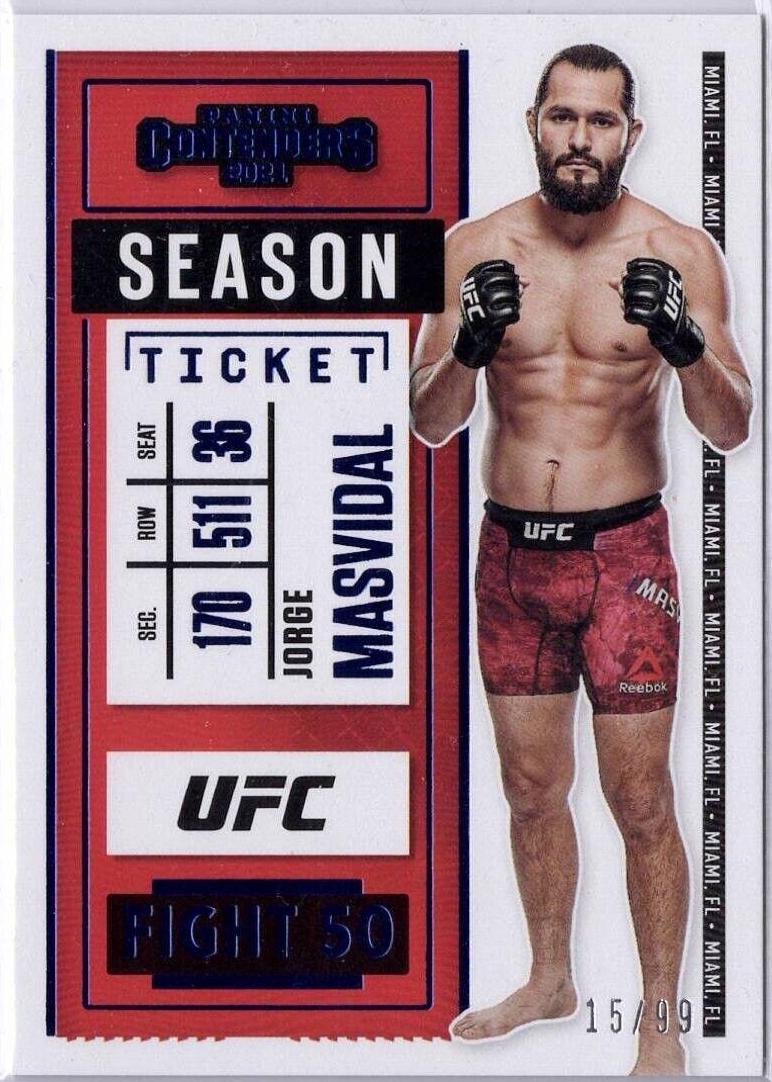 Jorge Masvidal 2021 Panini Chronicles UFC Base Contenders Season Ticket #8 Blue