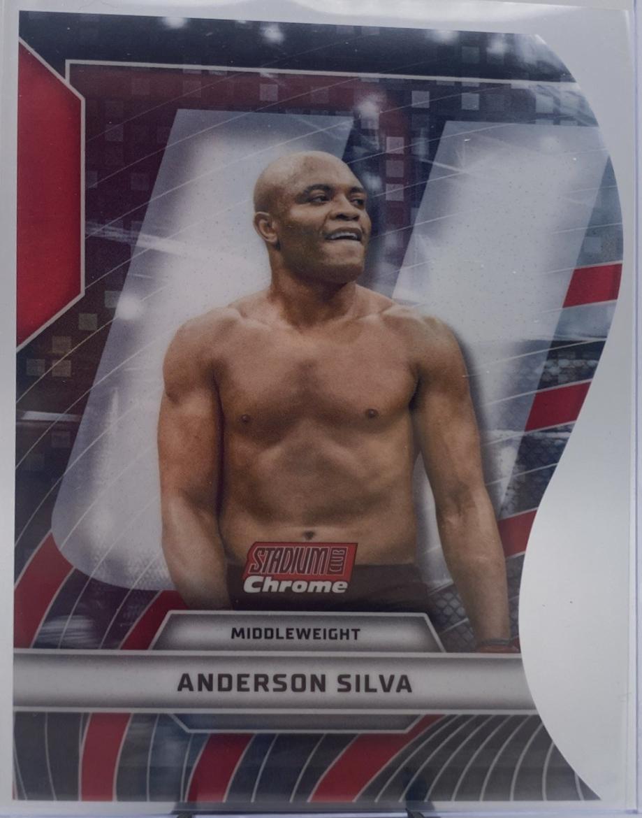 Anderson Silva 2026 Topps Stadium Club UFC Triumvirates #TV-28 Superfractor