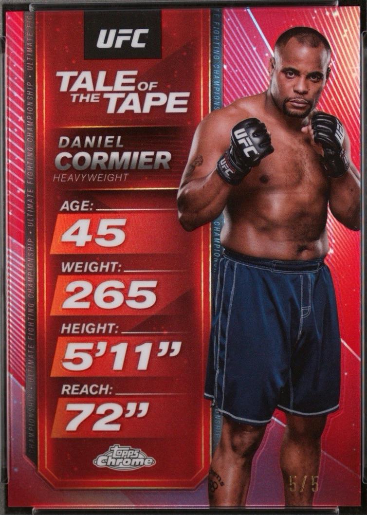 Daniel Cormier 2025 Topps Chrome UFC Tale of the Tape #TTT-22 Red Refractor