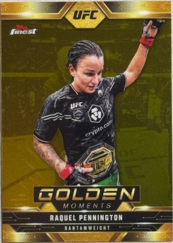 Raquel Pennington 2025 Topps Finest UFC Golden Moments #GM-13 Red Refractor
