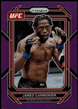 Jared Cannonier 2023 Panini Prizm UFC Base #129 Purple