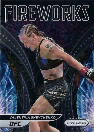 Valentina Shevchenko 2022 Panini Prizm UFC Fireworks #23 Black