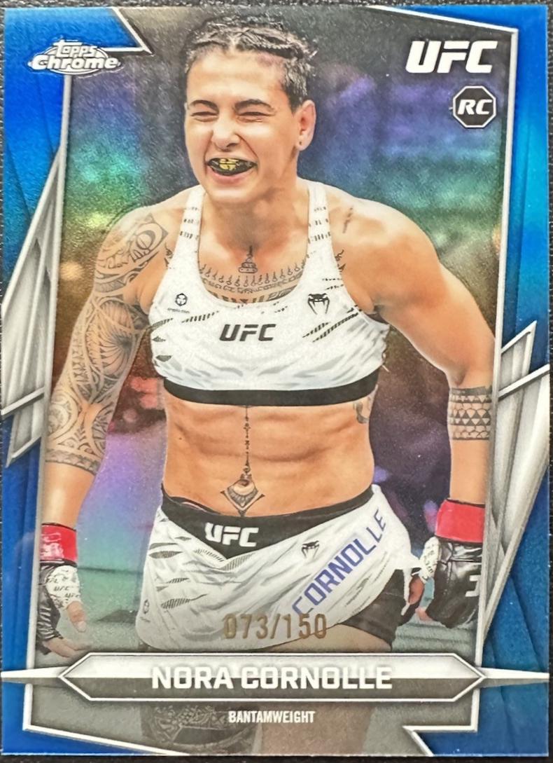 Nora Cornolle 2026 Topps Chrome UFC Base #179 Blue Refractor