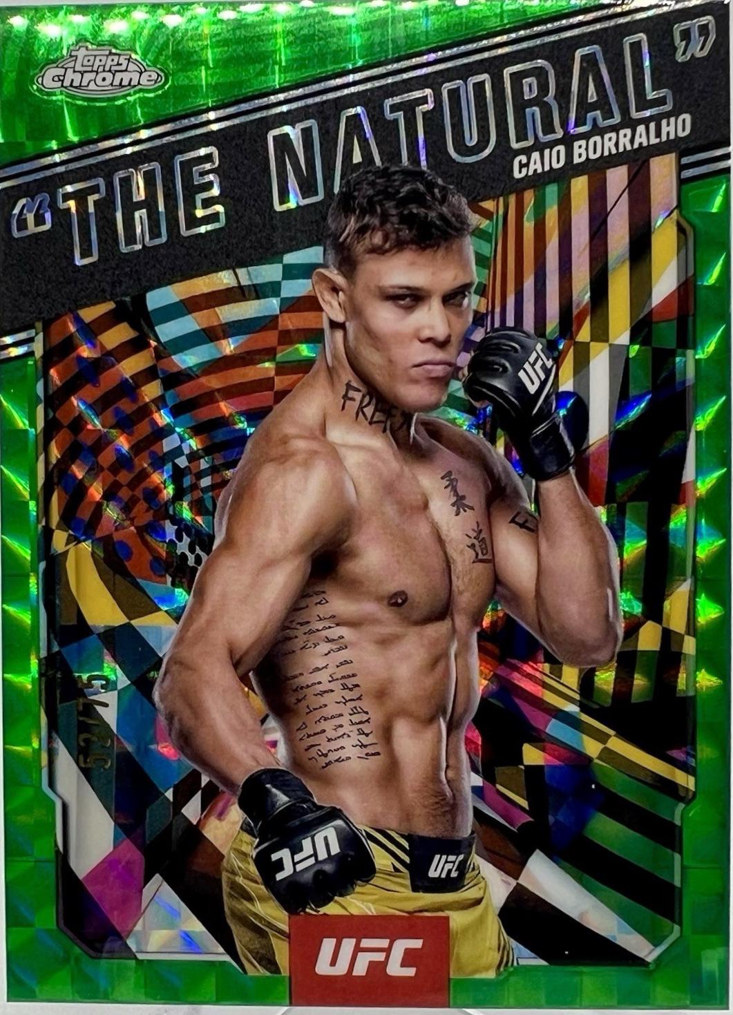 Caio Borralho 2025 Topps Chrome UFC AKA #AKA-15 Geometric Green Refractor