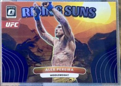 Alex Pereira 2023 Panini Donruss Optic UFC Rising Suns #5 Purple