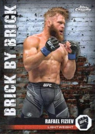 Rafael Fiziev 2024 Topps Chrome UFC Brick by Brick #BYB-3 Red Refractor