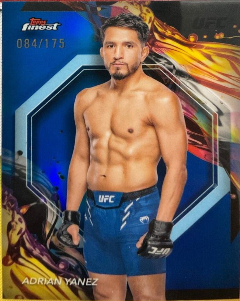 Adrian Yanez 2024 Topps Finest UFC Base Uncommon #143 Blue Refractor