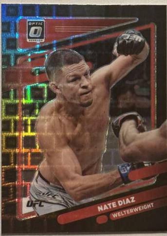 Nate Diaz 2022 Panini Donruss Optic UFC Base #23 Black Pandora