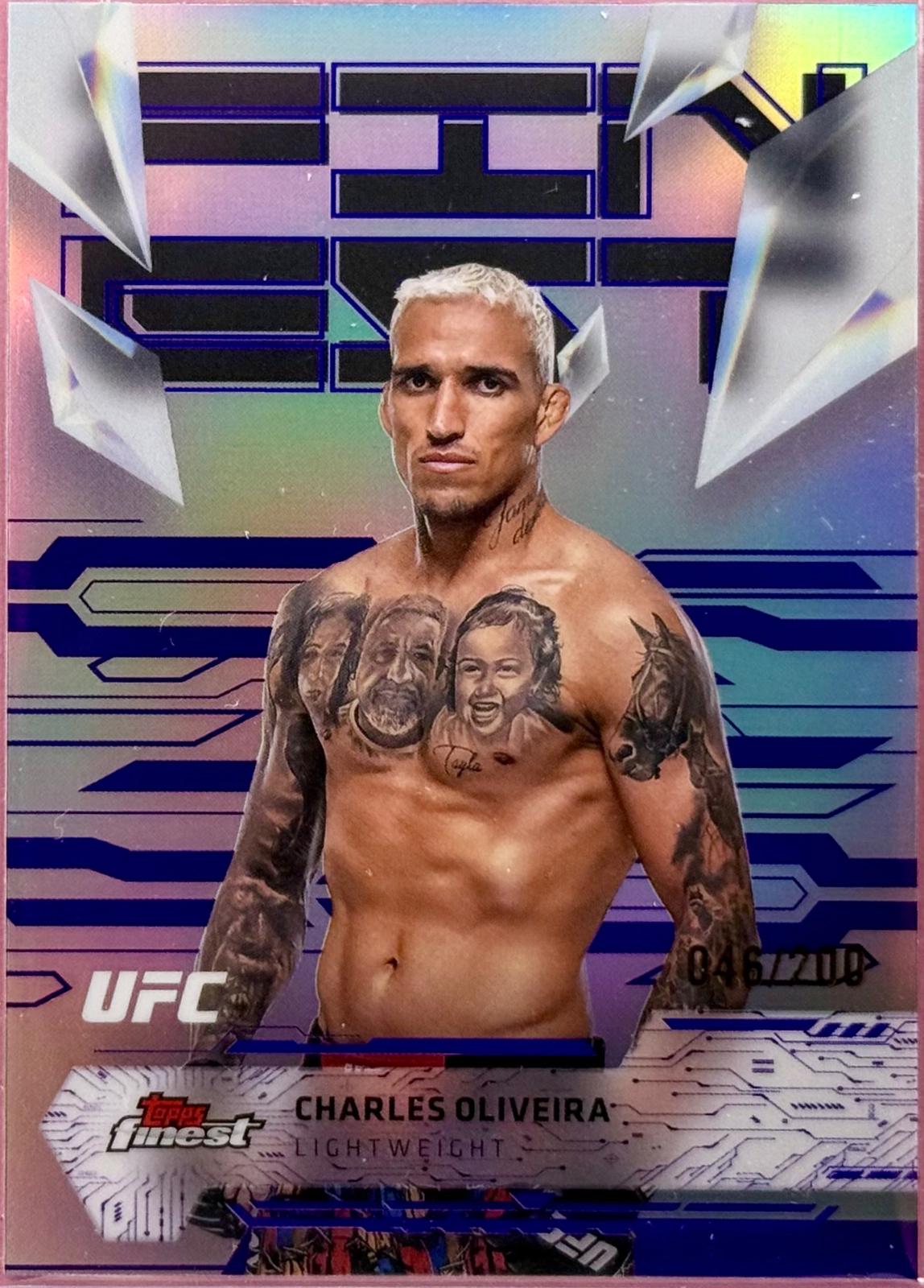 Charles Oliveira 2025 Topps Finest UFC Base Uncommon #189 Purple Refractor