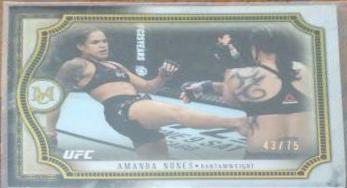 Amanda Nunes 2018 Topps UFC Museum Collection Base #21 Gold