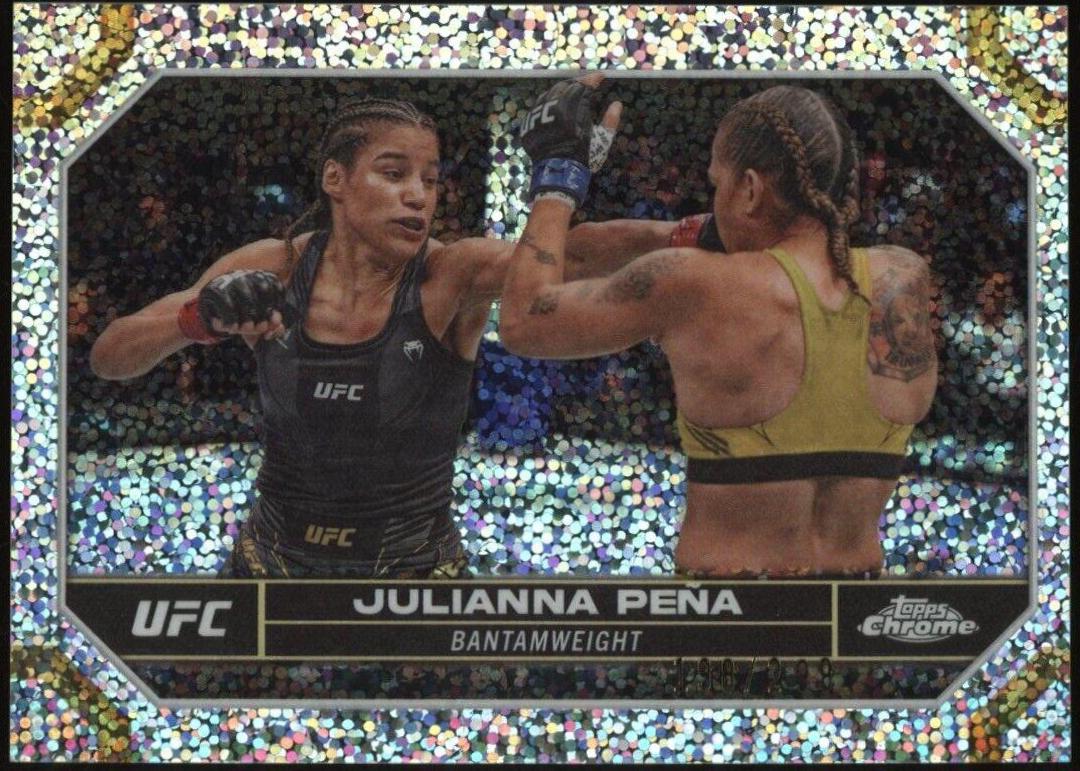 Julianna Peña 2024 Topps Chrome UFC Base #102 Speckle Refractor