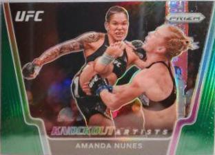 Amanda Nunes 2021 Panini Prizm UFC Knockout Artists #11 Green