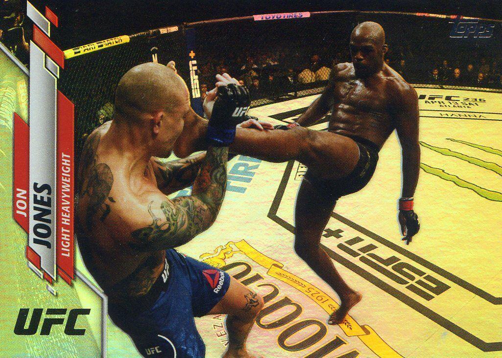 Jon Jones 2020 Topps UFC Base #64 Rainbow Foil