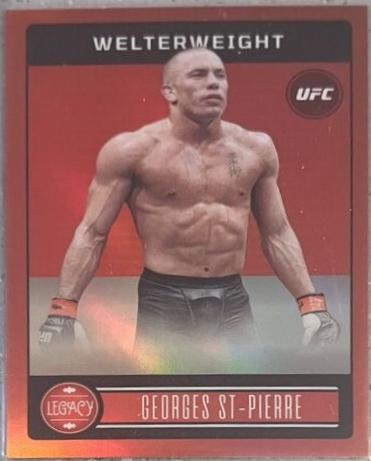 Georges St-Pierre 2023 Panini Chronicles UFC Base Legacy Premium Edition #342 Red