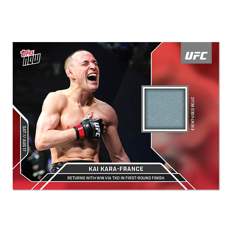 Kai Kara-France Topps Now UFC Event-used Mat Relics #19 Red