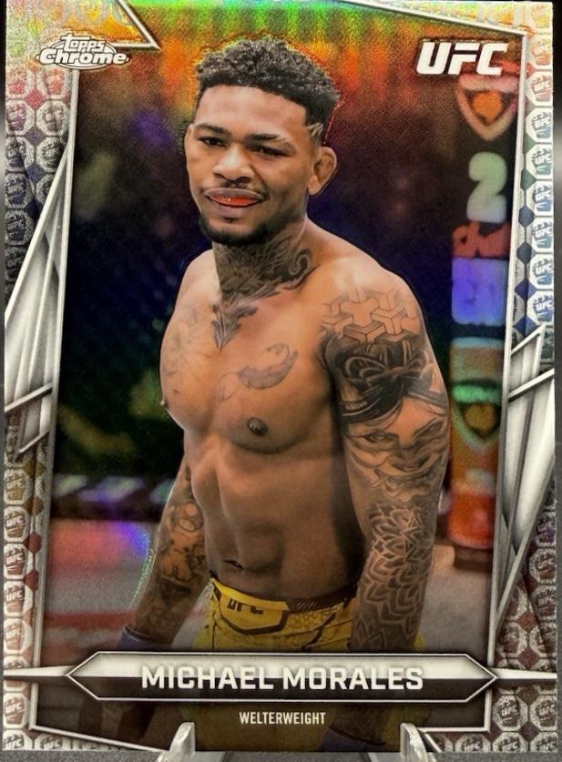 Michael Morales 2026 Topps Chrome UFC Base #67 UFC Glove Refractor