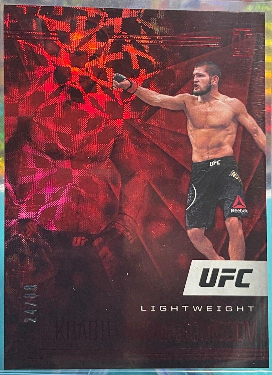 Khabib Nurmagomedov 2021 Panini Chronicles UFC Base Illusions #164 Asia Red