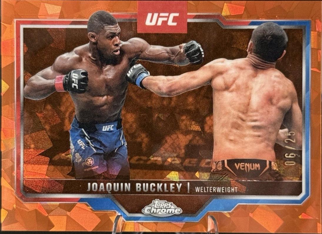Joaquin Buckley 2025 Topps Chrome Sapphire UFC Base Sapphire #39 Orange Sapphire