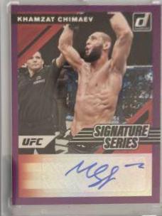 Khamzat Chimaev 2022 Panini Donruss UFC Signature Series #15 Holo Purple Laser