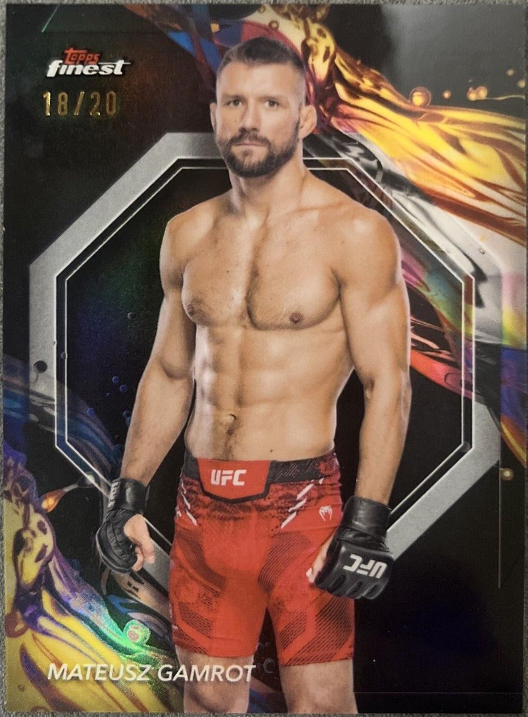 Mateusz Gamrot 2024 Topps Finest UFC Base Uncommon #106 Black Refractor