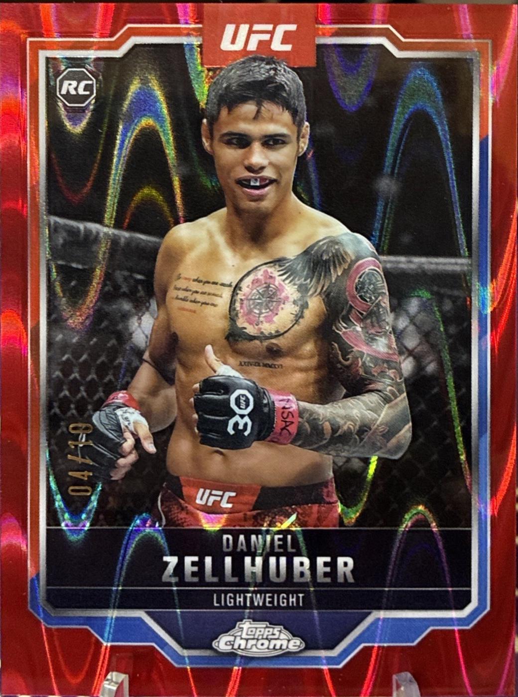 Daniel Zellhuber 2025 Topps Chrome Sapphire UFC Base Sapphire #189 Red Sapphire