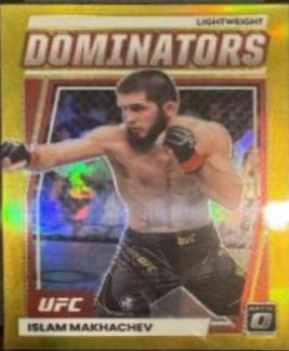 Islam Makhachev 2023 Panini Donruss Optic UFC Dominators #6 Gold