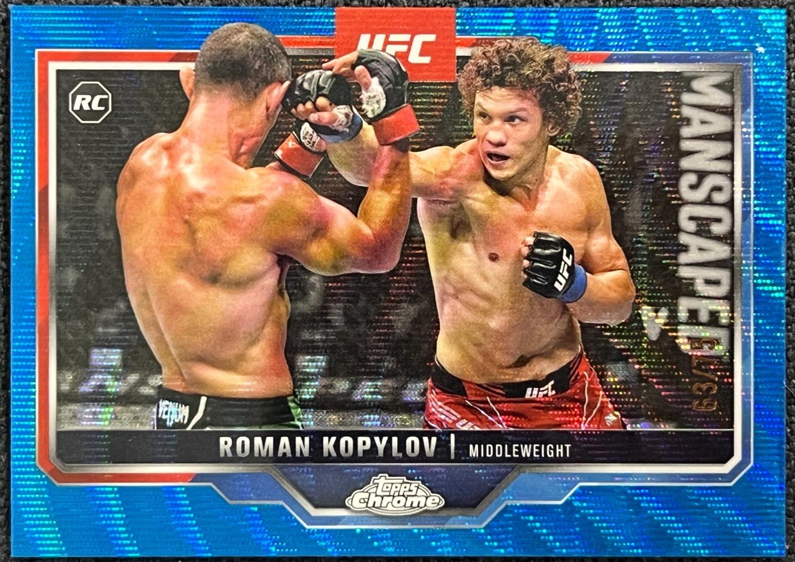 Roman Kopylov 2025 Topps Chrome UFC Base #66 Blue Wave Refractor