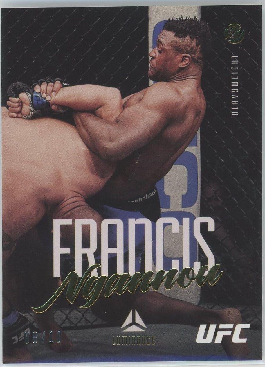 Francis Ngannou 2021 Panini Chronicles UFC Base Luminance #58 Gold