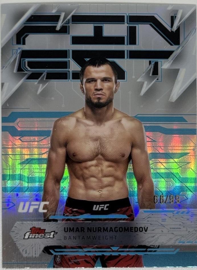 Umar Nurmagomedov 2025 Topps Finest UFC Base Rare #290 Blue Refractor