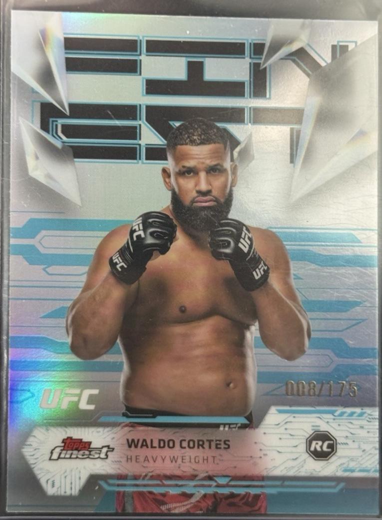 Waldo Cortes Acosta 2025 Topps Finest UFC Base Uncommon #112 Blue Refractor