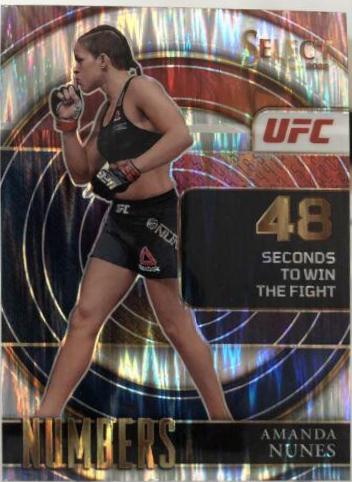 Amanda Nunes 2022 Panini Select UFC Select Numbers #18 Silver