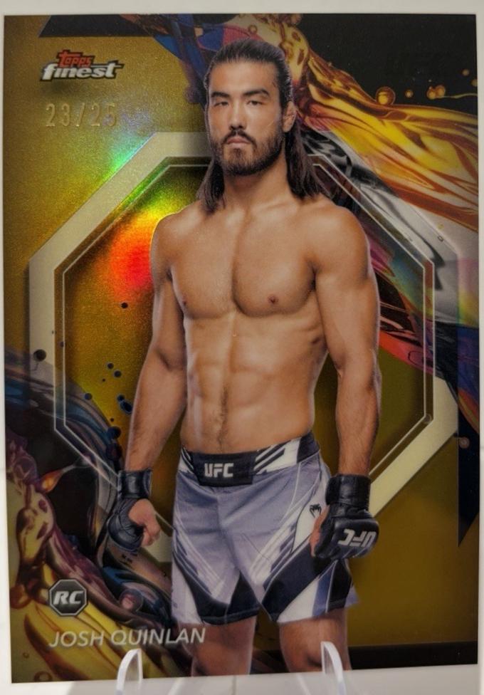 Josh Quinlan 2024 Topps Finest UFC Base Uncommon #120 Gold Refractor