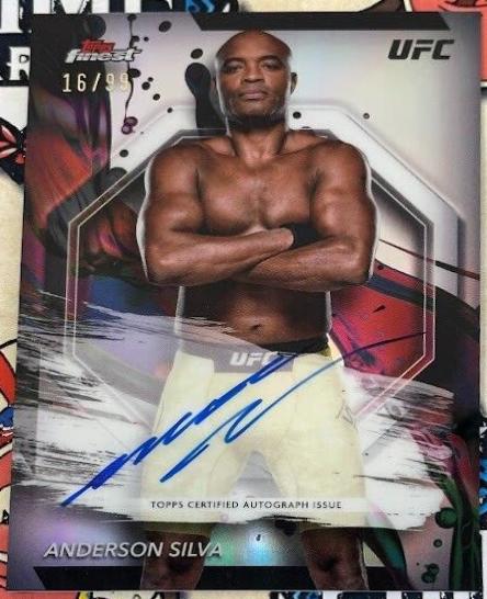 Anderson Silva 2024 Topps Finest UFC Finest Autographs #FA-ASI Refractor