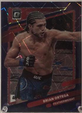Brian Ortega 2022 Panini Donruss Optic UFC Base #48 Purple Velocity