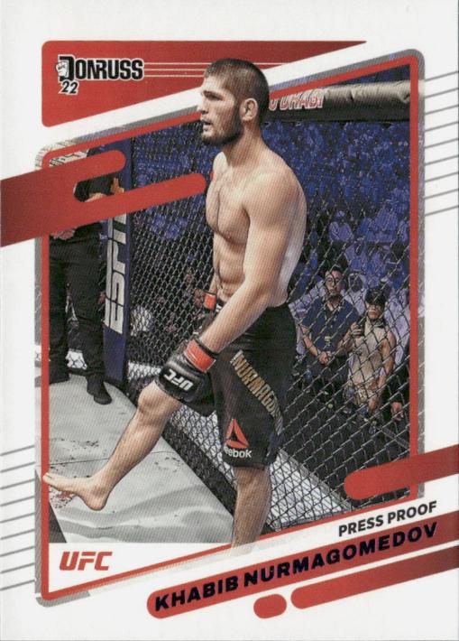 Khabib Nurmagomedov 2022 Panini Donruss UFC Base #4 Press Proof Purple