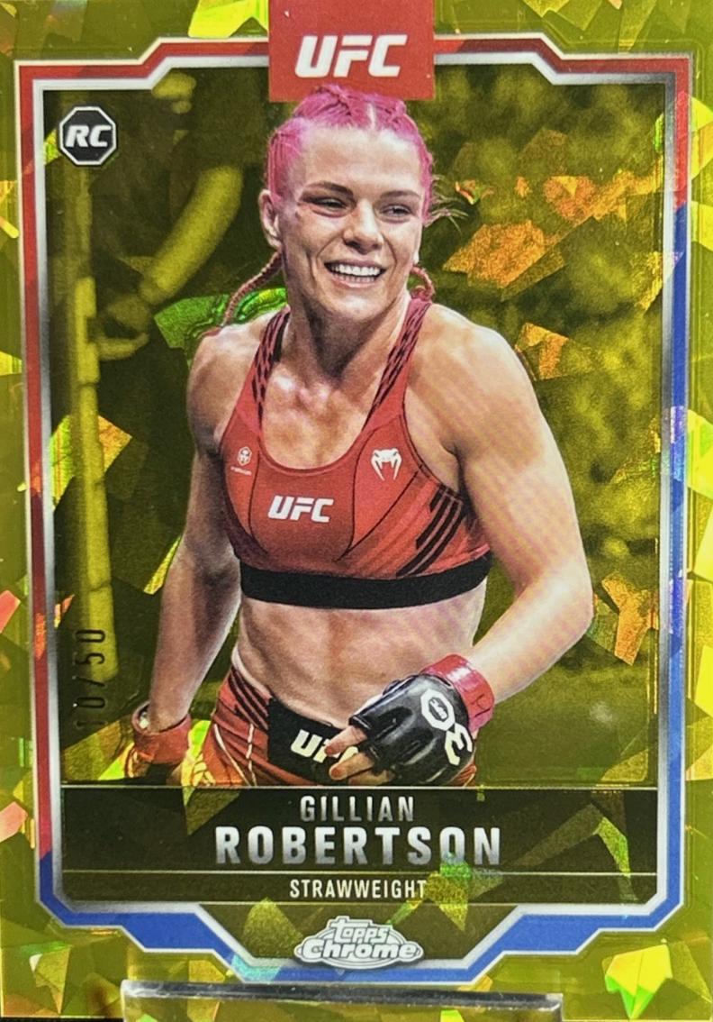 Gillian Robertson 2025 Topps Chrome Sapphire UFC Base Sapphire #158 Gold Sapphire